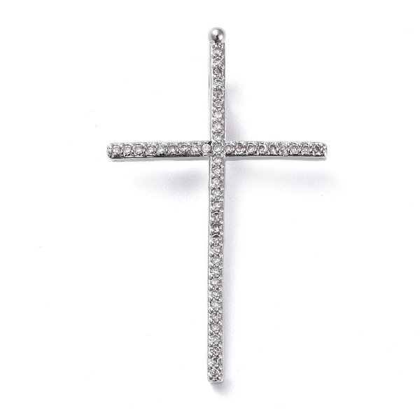 PandaHall Brass Micro Pave Cubic Zirconia Pendants, Cross, Clear, Platinum, 37x22.5x2mm, Hole: 1.5x4mm Brass+Cubic Zirconia Cross Clear
PandaHall Brass Micro Pave Cubic Zirconia Pendants, Cross, Clear, Platinum, 37x22.5x2mm, Hole: 1.5x4mm Brass+Cubic Zirconia Cross Clear