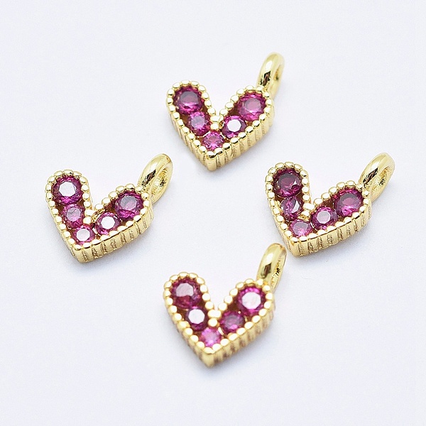 PandaHall Brass Micro Pave Cubic Zirconia Charms, Long-Lasting Plated, Lead Free & Nickel Free & Cadmium Free, Heart, Hot Pink, Real 18K...
PandaHall Brass Micro Pave Cubic Zirconia Charms, Long-Lasting Plated, Lead Free & Nickel Free & Cadmium Free, Heart, Hot Pink, Real 18K...