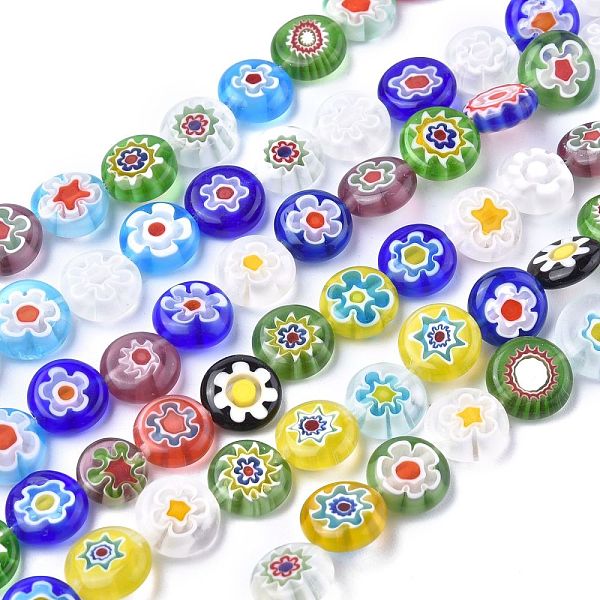 PandaHall Flat Round Handmade Millefiori Glass Beads, Mixed Color, 12x5mm, Hole: 1mm, about 32pcs/strand, 14.1 inch Millefiori Lampwork Flat..., Multicolor
PandaHall Flat Round Handmade Millefiori Glass Beads, Mixed Color, 12x5mm, Hole: 1mm, about 32pcs/strand, 14.1 inch Millefiori Lampwork Flat..., Multicolor