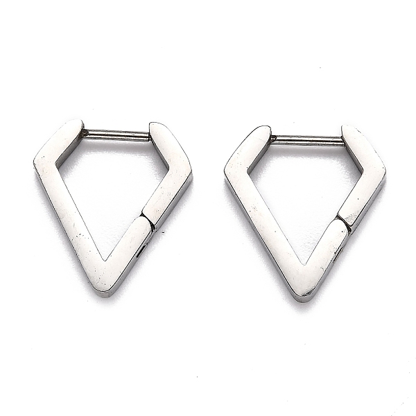 PandaHall 304 Stainless Steel Huggie Hoop Earrings, Diamond Shape, Stainless Steel Color, 17x15.5x3mm, Pin: 1mm 304 Stainless Steel Diamond
PandaHall 304 Stainless Steel Huggie Hoop Earrings, Diamond Shape, Stainless Steel Color, 17x15.5x3mm, Pin: 1mm 304 Stainless Steel Diamond
