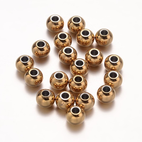 PandaHall Ion Plating(IP) 304 Stainless Steel Beads, Round, Golden, 6mm, Hole: 2.2mm 304 Stainless Steel Round
PandaHall Ion Plating(IP) 304 Stainless Steel Beads, Round, Golden, 6mm, Hole: 2.2mm 304 Stainless Steel Round