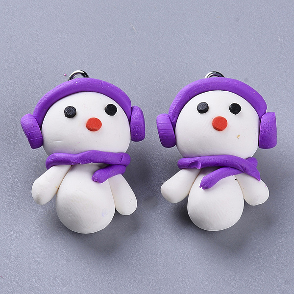 PandaHall Handmade Polymer Clay Pendants, with Platinum Plated Iron Loops, Christmas Theme, Snowman, White, 30x22x16mm, Hole: 2mm Polymer...
PandaHall Handmade Polymer Clay Pendants, with Platinum Plated Iron Loops, Christmas Theme, Snowman, White, 30x22x16mm, Hole: 2mm Polymer...