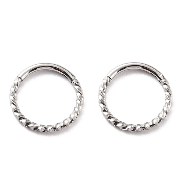 PandaHall Twisted Ring Hoop Earrings for Girl Women, Chunky 304 Stainless Steel Earrings, Stainless Steel Color, 12.8x1mm, 18 Gauge(1mm) 304...
PandaHall Twisted Ring Hoop Earrings for Girl Women, Chunky 304 Stainless Steel Earrings, Stainless Steel Color, 12.8x1mm, 18 Gauge(1mm) 304...