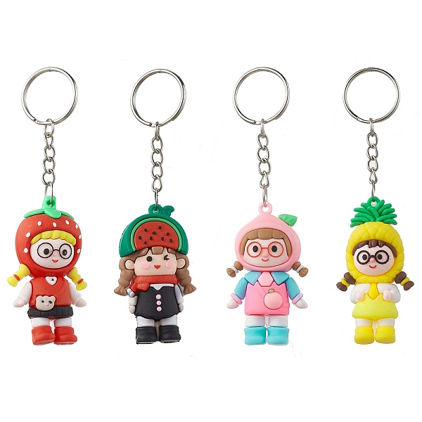 PandaHall Iron Keychains, with Plastic Cartoon Pendants, Fruit, 11.7~11.9cm Plastic Fruit Multicolor
PandaHall Iron Keychains, with Plastic Cartoon Pendants, Fruit, 11.7~11.9cm Plastic Fruit Multicolor