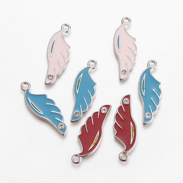 PandaHall Alloy Enamel Pendants, Cadmium Free & Lead Free, with Rhinestone, Christmas Feather, Platinum, Mixed Color, about 34mm long, 12mm..., Multicolor
PandaHall Alloy Enamel Pendants, Cadmium Free & Lead Free, with Rhinestone, Christmas Feather, Platinum, Mixed Color, about 34mm long, 12mm..., Multicolor