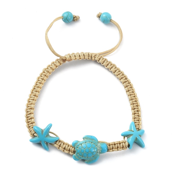 PandaHall Starfish & Tortoise Synthetic Turquoise Braided Bead Bracelets, Nylon Cords Adjustable Bracelet, Inner Diameter: 2~2-7/8 inch..., Green
PandaHall Starfish & Tortoise Synthetic Turquoise Braided Bead Bracelets, Nylon Cords Adjustable Bracelet, Inner Diameter: 2~2-7/8 inch..., Green