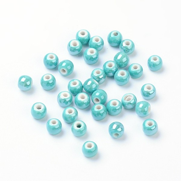 PandaHall Pearlized Handmade Porcelain Round Beads, Light Sea Green, 6mm, Hole: 1.5mm Porcelain Round Green
PandaHall Pearlized Handmade Porcelain Round Beads, Light Sea Green, 6mm, Hole: 1.5mm Porcelain Round Green