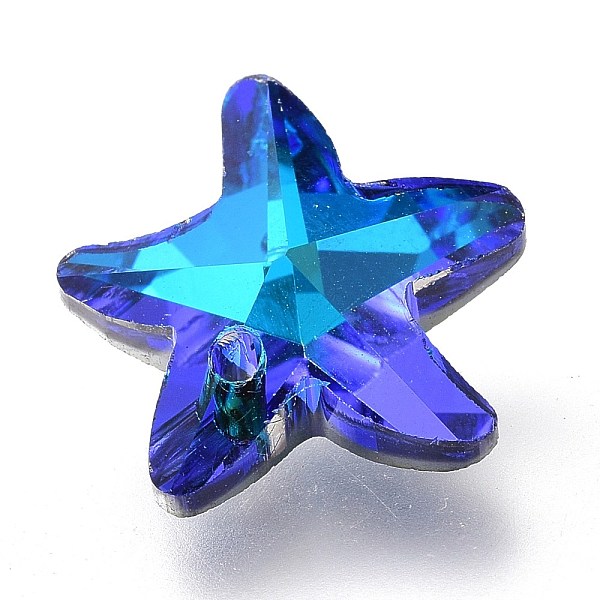 PandaHall Electroplate Glass Charms, Starfish, Faceted, Back Plated, Blue, 14x15x7mm, Hole: 1.4mm Glass Star Blue
PandaHall Electroplate Glass Charms, Starfish, Faceted, Back Plated, Blue, 14x15x7mm, Hole: 1.4mm Glass Star Blue