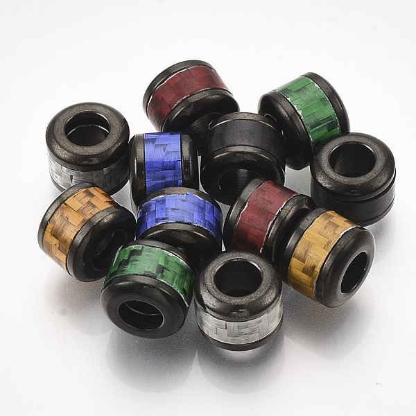 PandaHall 304 Stainless Steel European Beads, with Fiber, Large Hole Beads, Column with Basket Weave Pattern, Gunmetal, Mixed Color, 10x8mm..., Multicolor
PandaHall 304 Stainless Steel European Beads, with Fiber, Large Hole Beads, Column with Basket Weave Pattern, Gunmetal, Mixed Color, 10x8mm..., Multicolor