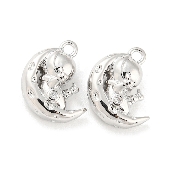 PandaHall Brass Micro Pave Cubic Zirconia Pendants, Moon with Spaceman, Real Platinum Plated, 12x9x5mm, Hole: 1.4mm Brass+Cubic Zirconia..., Clear
PandaHall Brass Micro Pave Cubic Zirconia Pendants, Moon with Spaceman, Real Platinum Plated, 12x9x5mm, Hole: 1.4mm Brass+Cubic Zirconia..., Clear