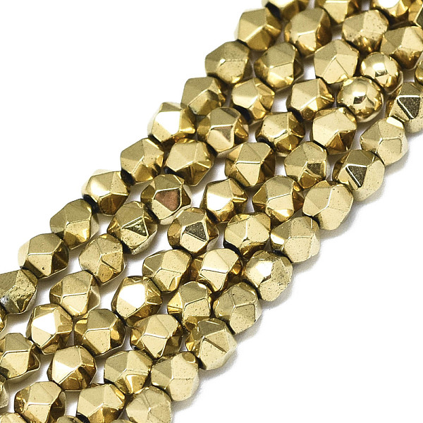 PandaHall Electroplate Non-magnetic Synthetic Hematite Beads Strands, Round, Faceted, Real 18K Gold Plated, 4x3.5mm, Hole: 1mm, about...
PandaHall Electroplate Non-magnetic Synthetic Hematite Beads Strands, Round, Faceted, Real 18K Gold Plated, 4x3.5mm, Hole: 1mm, about...