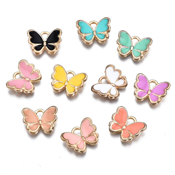 PandaHall Alloy Enamel Charms, Butterfly, Light Gold, Mixed Color, 10.5x13x3mm, Hole: 2mm Alloy+Enamel Butterfly Multicolor
PandaHall Alloy Enamel Charms, Butterfly, Light Gold, Mixed Color, 10.5x13x3mm, Hole: 2mm Alloy+Enamel Butterfly Multicolor