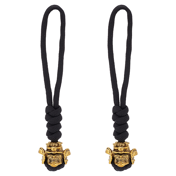 PandaHall DELORIGIN 2pcs Knife Lanyards with Alloy Samurai Head Beads Charms Paracord Tactical Lanyard Braided Clip Lanyard Strap EDC..., Black
PandaHall DELORIGIN 2pcs Knife Lanyards with Alloy Samurai Head Beads Charms Paracord Tactical Lanyard Braided Clip Lanyard Strap EDC..., Black