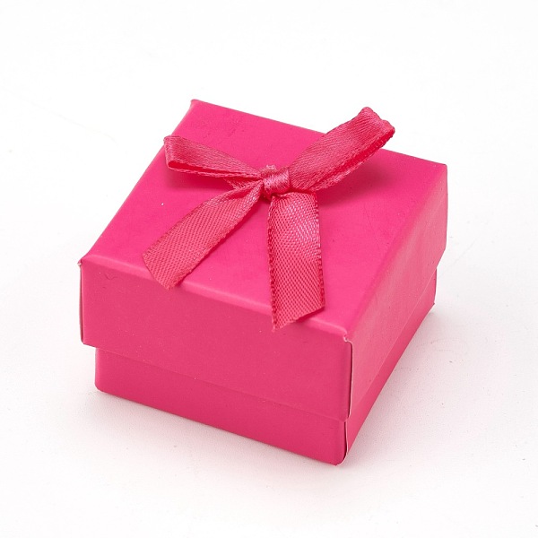 PandaHall Cardboard Jewelry Earring Boxes, with Ribbon Bowknot and Black Sponge, for Jewelry Gift Packaging, Square, Deep Pink, 5x5x3.5cm...
PandaHall Cardboard Jewelry Earring Boxes, with Ribbon Bowknot and Black Sponge, for Jewelry Gift Packaging, Square, Deep Pink, 5x5x3.5cm...