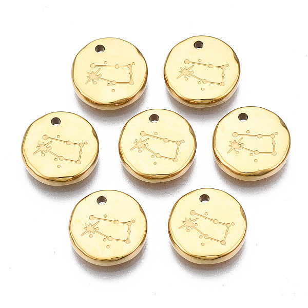 PandaHall 316 Surgical Stainless Steel Charms, Flat Round with Constellation, Real 14K Gold Plated, Gemini, 10x2mm, Hole: 1mm 316 Surgical...
PandaHall 316 Surgical Stainless Steel Charms, Flat Round with Constellation, Real 14K Gold Plated, Gemini, 10x2mm, Hole: 1mm 316 Surgical...