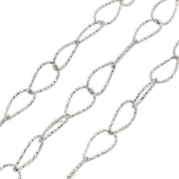 PandaHall Handmade 304 Stainless Steel Textured Teardrop Link Chains, Soldered, with Spool, Stainless Steel Color, 16x9x1mm, about 16.40...
PandaHall Handmade 304 Stainless Steel Textured Teardrop Link Chains, Soldered, with Spool, Stainless Steel Color, 16x9x1mm, about 16.40...