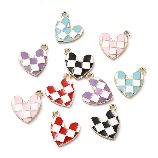 PandaHall Rack Plating Alloy Enamel Pendants, Nickel Free, Heart with Tartan Pattern Charm, Golden, Mixed Color, 15x14x2mm, Hole: 1.4mm..., Multicolor
PandaHall Rack Plating Alloy Enamel Pendants, Nickel Free, Heart with Tartan Pattern Charm, Golden, Mixed Color, 15x14x2mm, Hole: 1.4mm..., Multicolor