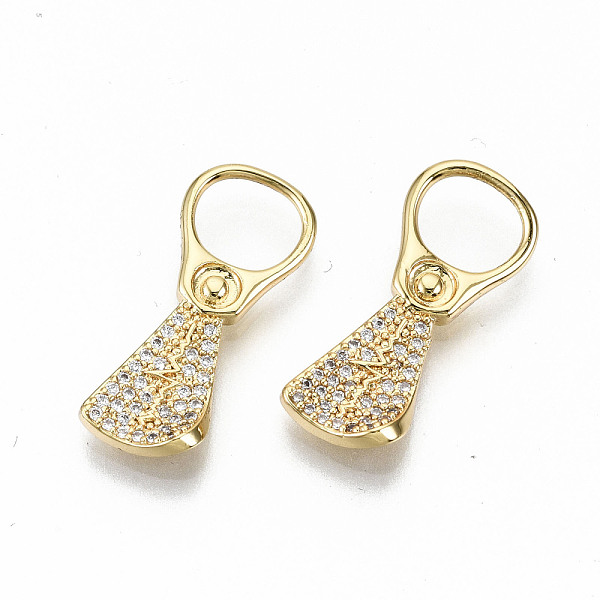 PandaHall Brass Micro Pave Clear Cubic Zirconia Pendants, Nickel Free, Pull-Tab Shape, Real 16K Gold Plated, 23x10x2.5mm, Hole: 6.5x7.5mm...
PandaHall Brass Micro Pave Clear Cubic Zirconia Pendants, Nickel Free, Pull-Tab Shape, Real 16K Gold Plated, 23x10x2.5mm, Hole: 6.5x7.5mm...