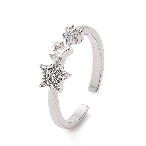 PandaHall Clear Cubic Zirconia Hollow Out Star Open Cuff Ring, Brass Jewelry for Women, Platinum, Inner Diameter: 16mm Brass+Cubic Zirconia...
PandaHall Clear Cubic Zirconia Hollow Out Star Open Cuff Ring, Brass Jewelry for Women, Platinum, Inner Diameter: 16mm Brass+Cubic Zirconia...