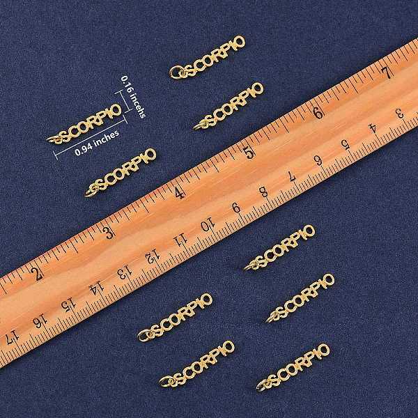 PandaHall 10Pcs Brass Pendants, with Jump Rings, Long-Lasting Plated, Constellation/Zodiac Sign, Golden, Scorpio, Scorpio: 4x24x1.5mm, Hole...
PandaHall 10Pcs Brass Pendants, with Jump Rings, Long-Lasting Plated, Constellation/Zodiac Sign, Golden, Scorpio, Scorpio: 4x24x1.5mm, Hole...