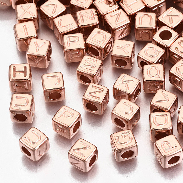 PandaHall CCB Plastic Beads, Horizontal Hole, Cube with Letter, Rose Gold, 7x7x7mm, Hole: 3.5mm, about 2000pcs/500g Plastic Letter A~Z
PandaHall CCB Plastic Beads, Horizontal Hole, Cube with Letter, Rose Gold, 7x7x7mm, Hole: 3.5mm, about 2000pcs/500g Plastic Letter A~Z
