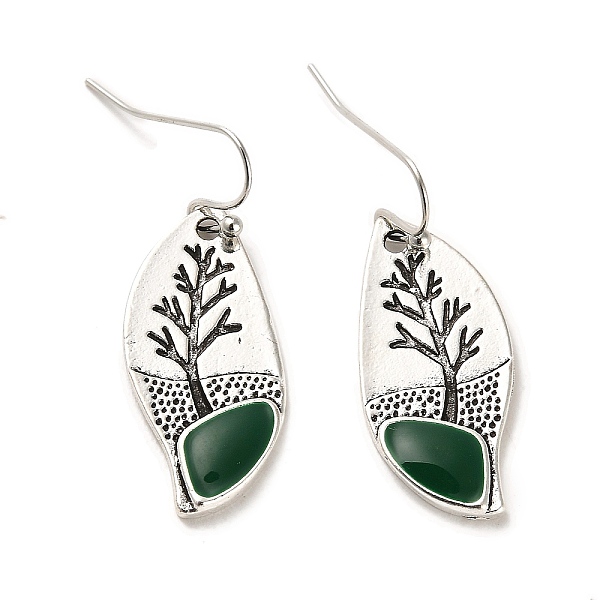 PandaHall Leaf with Tree Enamel Dangle Earrings, Zinc Alloy Long Drop Earrings for Women, Antique Silver, 35x14mm Alloy Leaf
PandaHall Leaf with Tree Enamel Dangle Earrings, Zinc Alloy Long Drop Earrings for Women, Antique Silver, 35x14mm Alloy Leaf