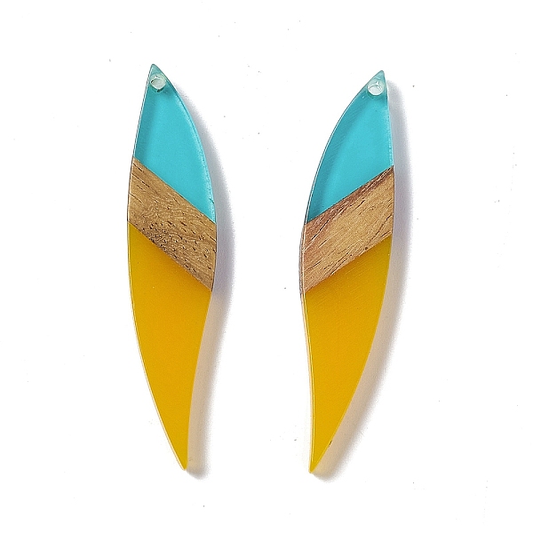 PandaHall Transparent Resin & Walnut Wood Big Pendants, Leaf Charms, Gold, 53x11.5x3mm, Hole: 1.8mm Resin+Wood Leaf Gold
PandaHall Transparent Resin & Walnut Wood Big Pendants, Leaf Charms, Gold, 53x11.5x3mm, Hole: 1.8mm Resin+Wood Leaf Gold