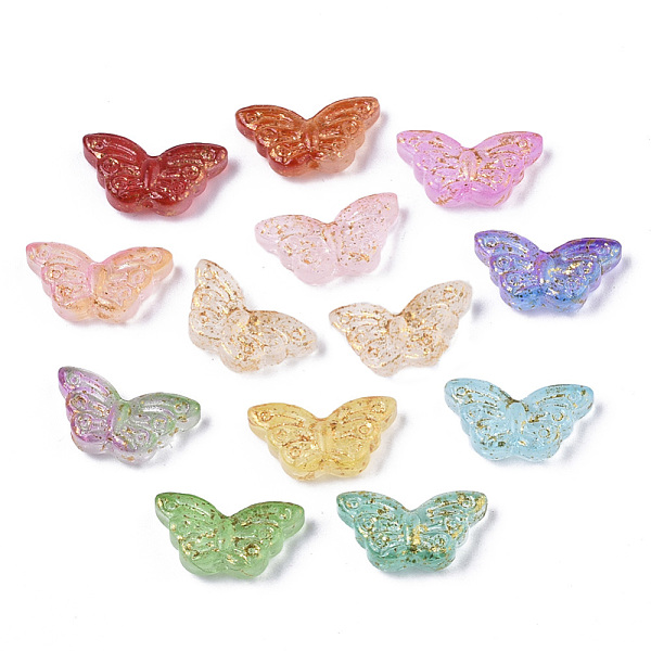 PandaHall Transparent Spray Painted Glass Beads, with Golden Foil, Butterfly, Mixed Color, 8x15x4mm, Hole: 1mm Glass Butterfly Multicolor
PandaHall Transparent Spray Painted Glass Beads, with Golden Foil, Butterfly, Mixed Color, 8x15x4mm, Hole: 1mm Glass Butterfly Multicolor