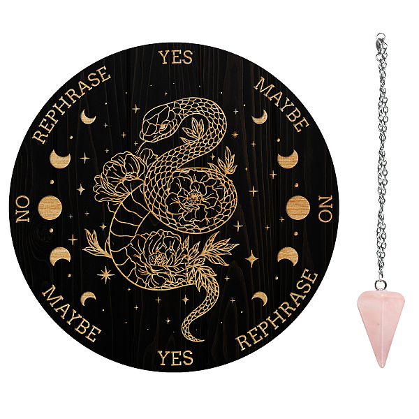 PandaHall AHADEMAKER Divination Sets, including 1Pc PVC Plastic Pendulum Board, 1Pc 304 Stainless Steel Cable Chain Necklaces, 1Pc Natural...
PandaHall AHADEMAKER Divination Sets, including 1Pc PVC Plastic Pendulum Board, 1Pc 304 Stainless Steel Cable Chain Necklaces, 1Pc Natural...