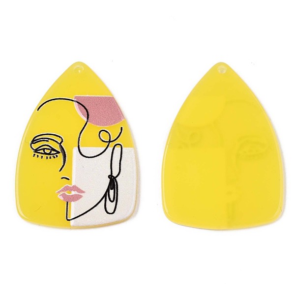 PandaHall Translucent Cellulose Acetate(Resin) Pendants, 3D Printed, Triangle with Woman, Yellow, 41x28x2.5mm, Hole: 1.5mm Cellulose Acetate...
PandaHall Translucent Cellulose Acetate(Resin) Pendants, 3D Printed, Triangle with Woman, Yellow, 41x28x2.5mm, Hole: 1.5mm Cellulose Acetate...