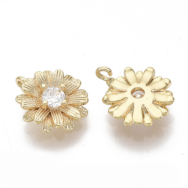 PandaHall Brass Cubic Zirconia Charms, Nickel Free, Flower, Clear, Real 18K Gold Plated, 11x9x3.5mm, Hole: 0.9mm Brass+Cubic Zirconia Flower...
PandaHall Brass Cubic Zirconia Charms, Nickel Free, Flower, Clear, Real 18K Gold Plated, 11x9x3.5mm, Hole: 0.9mm Brass+Cubic Zirconia Flower...