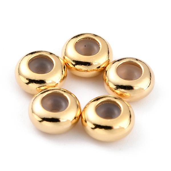PandaHall Brass Beads, with Rubber Inside, Slider Beads, Stopper Beads, Long-Lasting Plated, Rondelle, Real 24K Gold Plated, 7x3.5mm, Rubber...
PandaHall Brass Beads, with Rubber Inside, Slider Beads, Stopper Beads, Long-Lasting Plated, Rondelle, Real 24K Gold Plated, 7x3.5mm, Rubber...