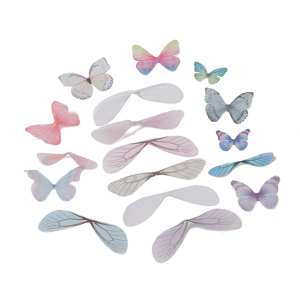 PandaHall Organza Craft Butterfly & Wings, Sewing Craft Decoration, Mixed Styles, Mixed Color, 18~35x30~84x0.1mm, Hole: 1mm Cloth Mixed..., Multicolor
PandaHall Organza Craft Butterfly & Wings, Sewing Craft Decoration, Mixed Styles, Mixed Color, 18~35x30~84x0.1mm, Hole: 1mm Cloth Mixed..., Multicolor