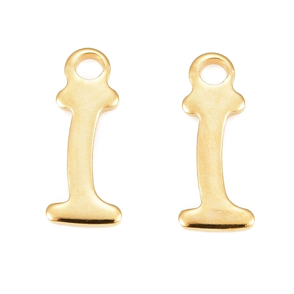 PandaHall 304 Stainless Steel Charms, Laser Cut, Letter, Stainless Steel Color, Golden, Letter.I, 11x4.5x0.7mm, Hole: 1.5mm 304 Stainless...
PandaHall 304 Stainless Steel Charms, Laser Cut, Letter, Stainless Steel Color, Golden, Letter.I, 11x4.5x0.7mm, Hole: 1.5mm 304 Stainless...
