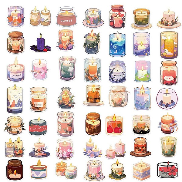 PandaHall PVC Self-Adhesive Cartoon Candle Stickers, Waterproof Decals, for Party Decorative Presents, Kid's Art Craft, Mixed Color, 30~60mm..., Multicolor
PandaHall PVC Self-Adhesive Cartoon Candle Stickers, Waterproof Decals, for Party Decorative Presents, Kid's Art Craft, Mixed Color, 30~60mm..., Multicolor