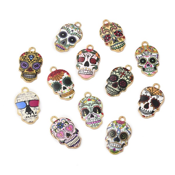 PandaHall Eco-friendly Alloy Enamel Pendants, Sugar Skull Charm, for Mexico Holiday Day of The Dead, Mixed Color, 22x13x2mm, Hole: 2mm..., Multicolor
PandaHall Eco-friendly Alloy Enamel Pendants, Sugar Skull Charm, for Mexico Holiday Day of The Dead, Mixed Color, 22x13x2mm, Hole: 2mm..., Multicolor