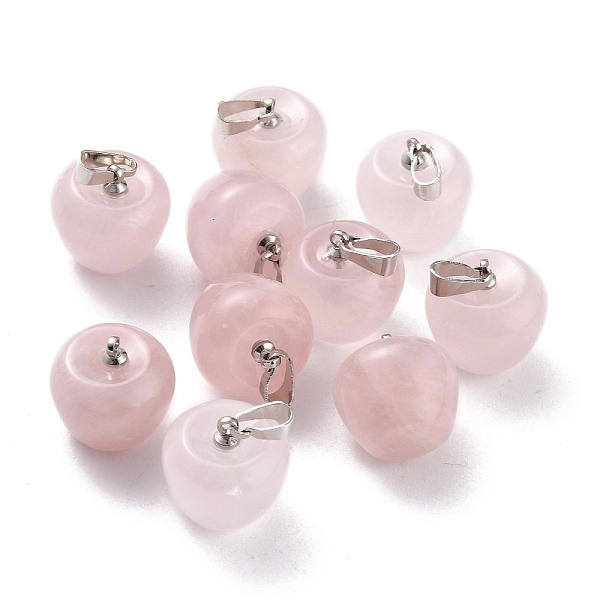 PandaHall Natural Rose Quartz Pendants, with Platinum Brass Loops, Apple, 14~15x14x14mm, Hole: 6x3mm Rose Quartz Fruit
PandaHall Natural Rose Quartz Pendants, with Platinum Brass Loops, Apple, 14~15x14x14mm, Hole: 6x3mm Rose Quartz Fruit