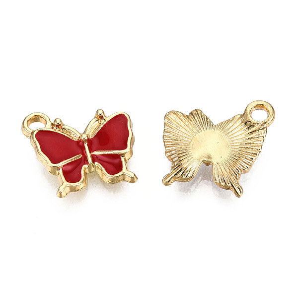 PandaHall Light Gold Plated Alloy Charms, with Enamel, Butterfly, Red, 13x13.5x2.5mm, Hole: 1.8mm Alloy+Enamel Butterfly Red
PandaHall Light Gold Plated Alloy Charms, with Enamel, Butterfly, Red, 13x13.5x2.5mm, Hole: 1.8mm Alloy+Enamel Butterfly Red