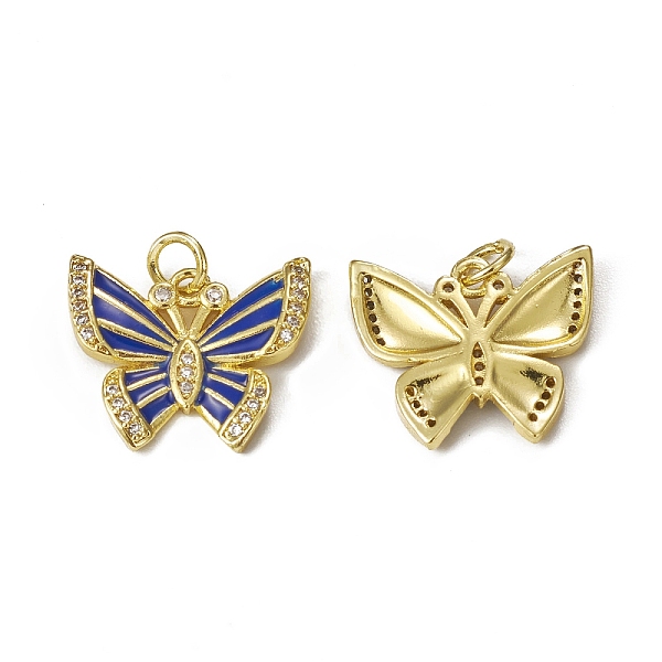 PandaHall Brass Micro Pave Cubic Zirconia Pendants, with Jump Ring, Enamel Style, Butterfly Charm, Golden, Marine Blue, 15x18x2mm, Hole: 3mm...
PandaHall Brass Micro Pave Cubic Zirconia Pendants, with Jump Ring, Enamel Style, Butterfly Charm, Golden, Marine Blue, 15x18x2mm, Hole: 3mm...