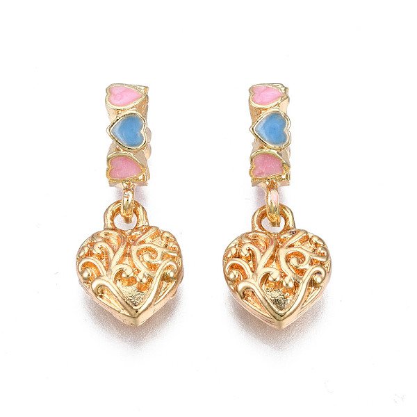 PandaHall Rack Plating Alloy Enamel European Dangle Charms, Large Hole Beads, Cadmium Free & Lead Free, Golden, Heart, Pearl Pink, 26.5mm...
PandaHall Rack Plating Alloy Enamel European Dangle Charms, Large Hole Beads, Cadmium Free & Lead Free, Golden, Heart, Pearl Pink, 26.5mm...