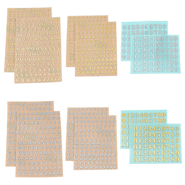 PandaHall 12 Sheets 3 Styles Cupronickel Number Letters Stickers, Self Adhesive Sticker Digital Letter Decorative Stickers Waterproof Number...
PandaHall 12 Sheets 3 Styles Cupronickel Number Letters Stickers, Self Adhesive Sticker Digital Letter Decorative Stickers Waterproof Number...