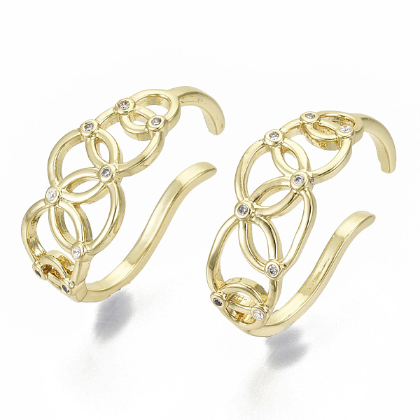 PandaHall Brass Micro Pave Clear Cubic Zirconia Cuff Earrings, Nickel Free, Ring, Real 18K Gold Plated, 22x8.5~9.5x16mm, Inner Diameter...
PandaHall Brass Micro Pave Clear Cubic Zirconia Cuff Earrings, Nickel Free, Ring, Real 18K Gold Plated, 22x8.5~9.5x16mm, Inner Diameter...
