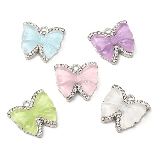 PandaHall Transparent Resin Bowknot Pendants, Rack Plating Alloy Butterfly Charms, Platinum, Mixed Color, 16.5x18x5mm, Hole: 1.8mm..., Multicolor
PandaHall Transparent Resin Bowknot Pendants, Rack Plating Alloy Butterfly Charms, Platinum, Mixed Color, 16.5x18x5mm, Hole: 1.8mm..., Multicolor
