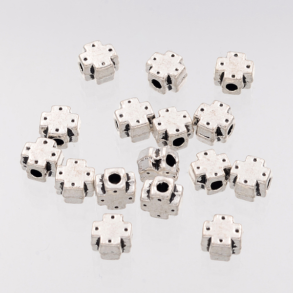 PandaHall Greek Cross Tibetan Style Alloy Beads, Cadmium Free & Lead Free, Antique Silver, about 6mm long, 6.5mm wide, 4mm thick, Hole: 2mm...
PandaHall Greek Cross Tibetan Style Alloy Beads, Cadmium Free & Lead Free, Antique Silver, about 6mm long, 6.5mm wide, 4mm thick, Hole: 2mm...