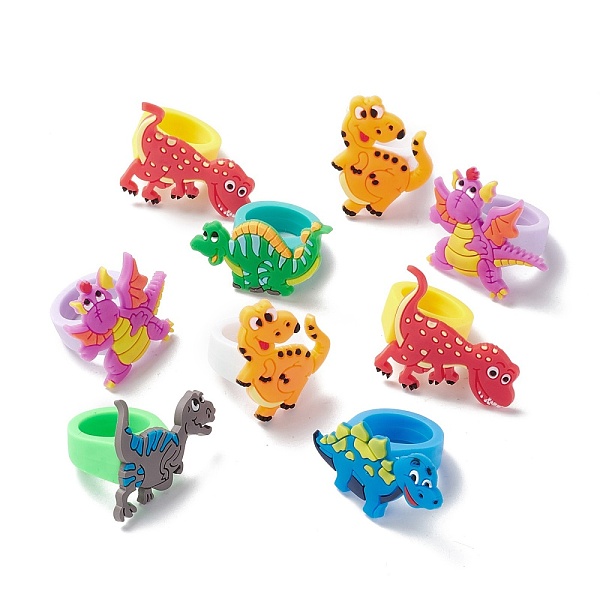 PandaHall PVC Plastic 3D Dinosaur Finger Ring, Cartoon Wide Ring for Women Girl, Mixed Color, US Size 9(18.9mm) Plastic Multicolor
PandaHall PVC Plastic 3D Dinosaur Finger Ring, Cartoon Wide Ring for Women Girl, Mixed Color, US Size 9(18.9mm) Plastic Multicolor