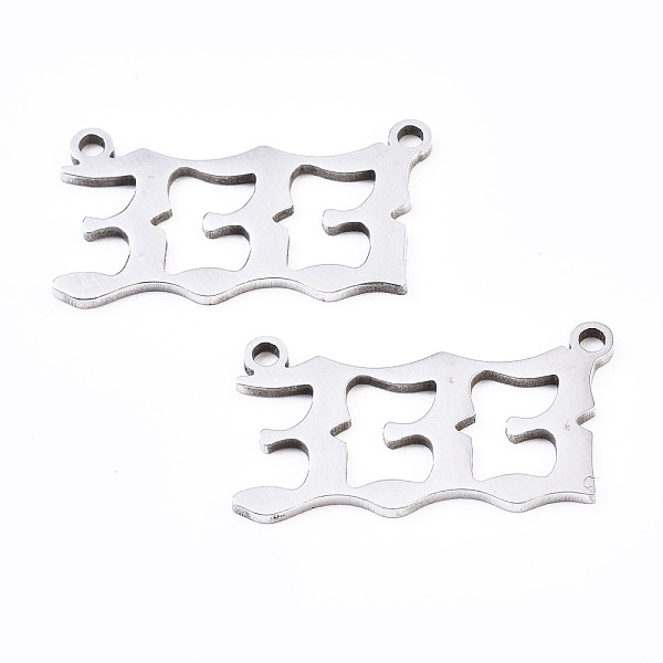 PandaHall 201 Stainless Steel Pendant Links, Laser Cut, Stainless Steel Color, Num.3, 12x22x1mm, Hole: 1.4mm 201 Stainless Steel Number
PandaHall 201 Stainless Steel Pendant Links, Laser Cut, Stainless Steel Color, Num.3, 12x22x1mm, Hole: 1.4mm 201 Stainless Steel Number