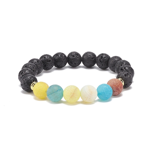 PandaHall Natural Lava Rock & Weathered Agate(Dyed) Round Beaded Stretch Bracelet, Essential Oil Gemstone Jewelry for Women, Inner Diameter...
PandaHall Natural Lava Rock & Weathered Agate(Dyed) Round Beaded Stretch Bracelet, Essential Oil Gemstone Jewelry for Women, Inner Diameter...