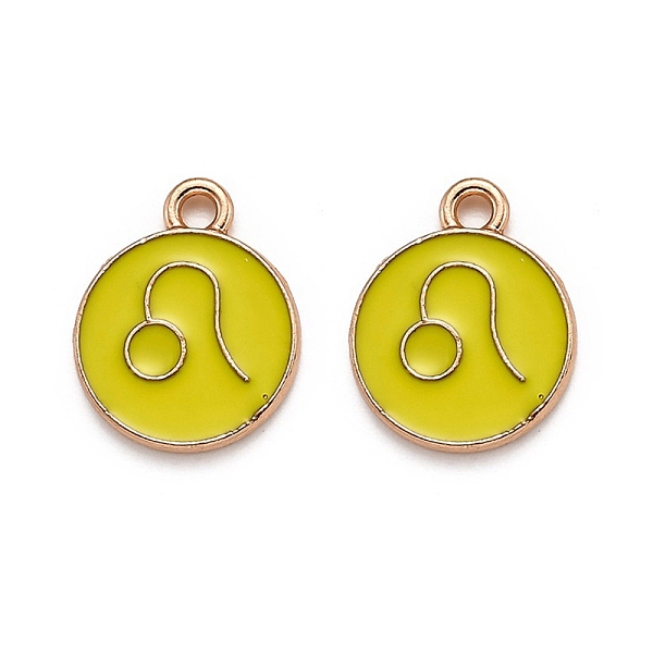 PandaHall Alloy Enamel Pendants, Flat Round with Constellation/Zodiac Sign, Golden, Leo, 15x12x2mm, Hole: 1.5mm Alloy+Enamel Leo Yellow
PandaHall Alloy Enamel Pendants, Flat Round with Constellation/Zodiac Sign, Golden, Leo, 15x12x2mm, Hole: 1.5mm Alloy+Enamel Leo Yellow