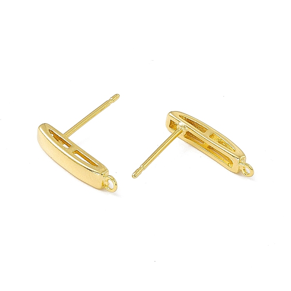 PandaHall Brass Stud Earring Findings, with Horizontal Loops, Rectangle, Cadmium Free & Lead Free, Real 24K Gold Plated, 14.5x3mm, Hole: 1mm...
PandaHall Brass Stud Earring Findings, with Horizontal Loops, Rectangle, Cadmium Free & Lead Free, Real 24K Gold Plated, 14.5x3mm, Hole: 1mm...