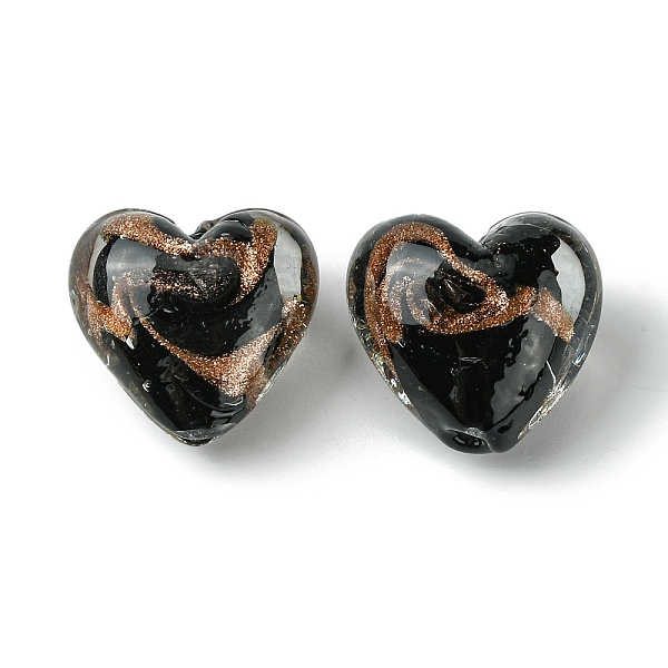 PandaHall Handmade Gold Sand Lampwork Beads, Inner Flower, Heart, Black, 21x20.5x13.5mm, Hole: 1.8mm Lampwork Heart Black
PandaHall Handmade Gold Sand Lampwork Beads, Inner Flower, Heart, Black, 21x20.5x13.5mm, Hole: 1.8mm Lampwork Heart Black